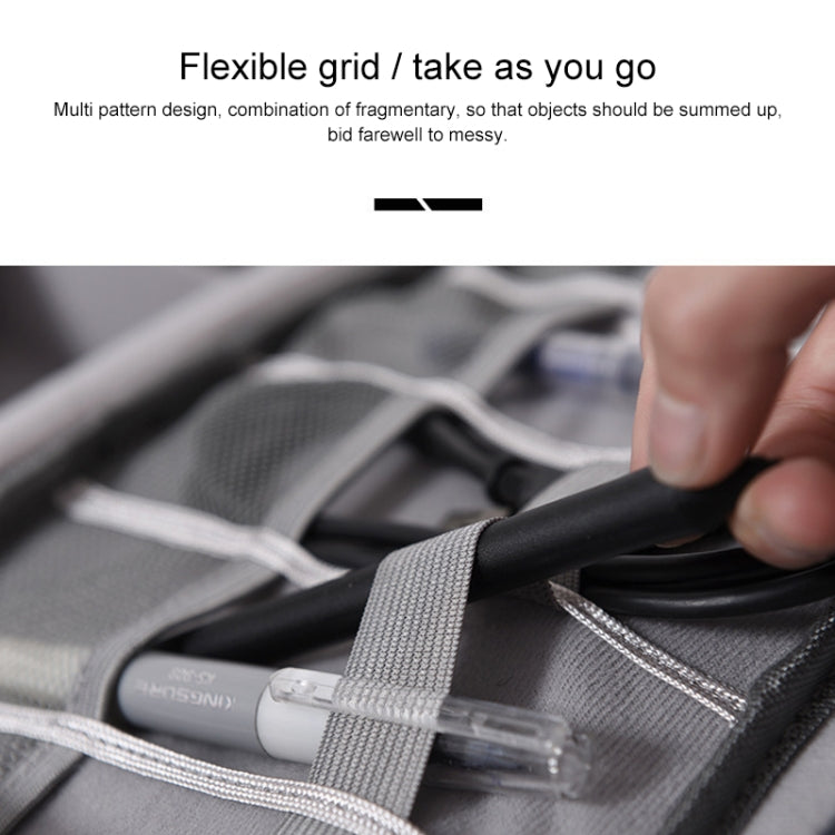Digital Cable Bag Men Portable Travel Gadgets Pouch Power Cord Charger Headset Organizer(Navy)