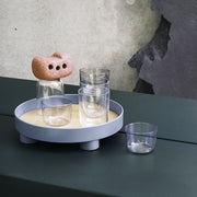 Multifunctional Storage Fruit Tray Cup Perfume Debris Desktop Decoration Plate Tray(Gray)