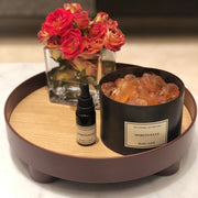 Multifunctional Storage Fruit Tray Cup Perfume Debris Desktop Decoration Plate Tray(Gray)