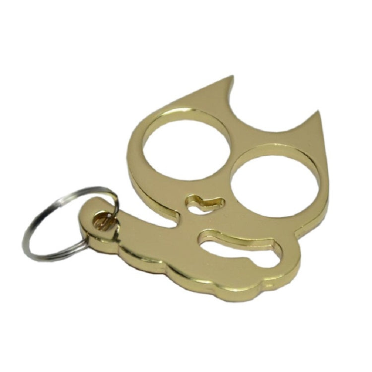 5 PCS Kitty Outdoor Metal Self-defense Keychain Outdoor Self-defense Window Breaking Tool, Size:0.45 × 5.3 × 6.1 cm(Gold) - free shipping - PMC Jewellery - Order now!