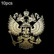 10 PCS PITREW Coat of Arms of Russia Emblem Nickel Metal Car Stickers Decals(Gold) - Decorative Sticker by PMC Jewellery | Online Shopping South Africa | PMC Jewellery | Buy Now Pay Later Mobicred