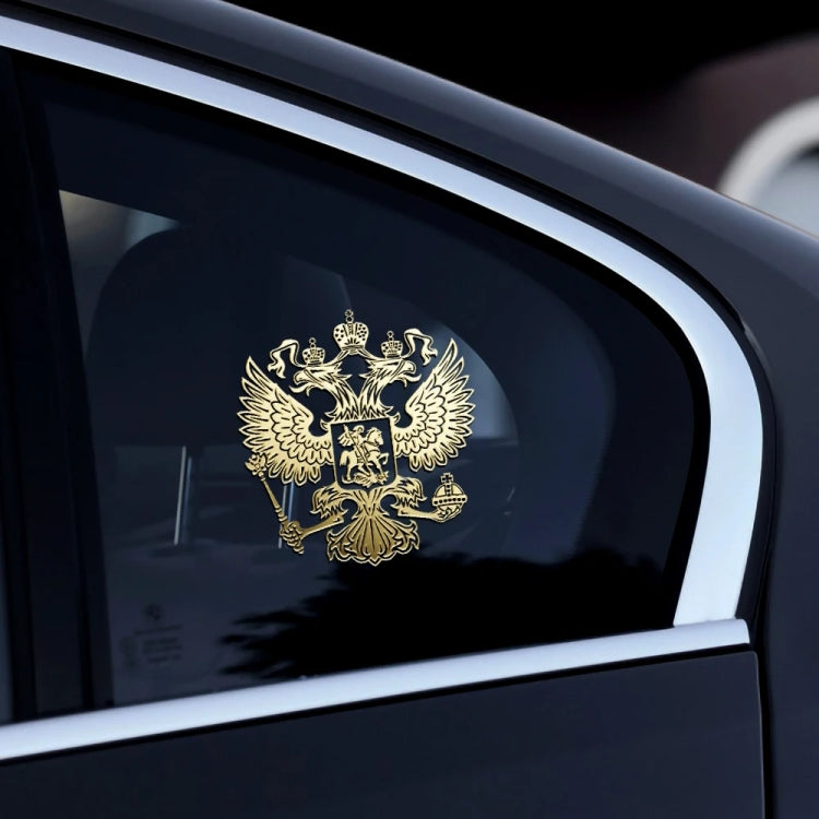 10 PCS PITREW Coat of Arms of Russia Emblem Nickel Metal Car Stickers Decals(Gold) - Decorative Sticker by PMC Jewellery | Online Shopping South Africa | PMC Jewellery | Buy Now Pay Later Mobicred
