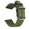 Washable Nylon Canvas Watchband, Band Width:18mm(Army Green with Silver Ring Buckle) - 18mm Bands by PMC TechLife | Online Shopping South Africa | PMC TechLife | Buy Now Pay Later Mobicred