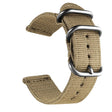 Washable Nylon Canvas Watchband, Band Width:22mm(Khaki with Silver Ring Buckle) - free shipping - PMC TechLife - Order now!