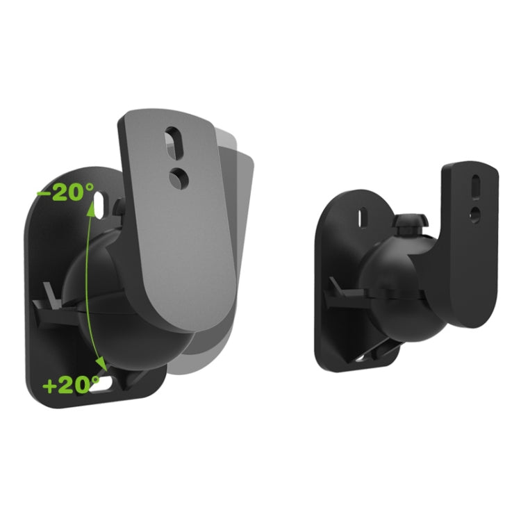 Pair Black Surround Sound Speaker Wall Mount Brackets 45 Degree Rotatable Design TV Wall Mount 8 x 4.5 x 5.8cm - free shipping - PMC TechLife - Order now!