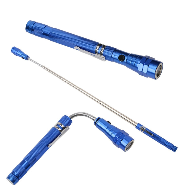 2 PCS 1W Flexible Magnet Camping Fishing Telescopic 360 Degrees Head Flashlight Outdoor Torch Magnetic Pick Up Tool Lamp(Blue) - free shipping - PMC TechLife - Order now!