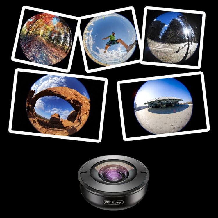 APEXEL APL-HB195 195 Degrees Fisheye Professional HD External Mobile Phone Universal Lens - free shipping - PMC Jewellery - Order now!
