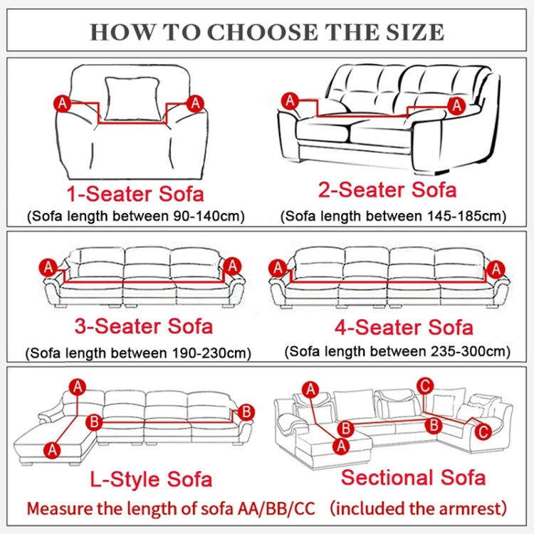 Sofa All-inclusive Universal Set Sofa Full Cover Add One Piece of  Pillow Case, Size:Two Seater(145-185cm)(Light Tan)