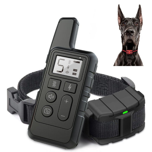 500m Dog Training Bark Stopper Remote Control Electric Shock Waterproof Electronic Collar(Black) - Training Aids by PMC Jewellery | Online Shopping South Africa | PMC Jewellery | Buy Now Pay Later Mobicred