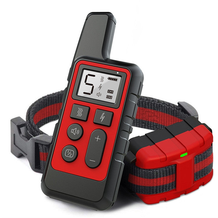 500m Dog Training Bark Stopper Remote Control Electric Shock Waterproof Electronic Collar(Red) - Training Aids by PMC Jewellery | Online Shopping South Africa | PMC Jewellery | Buy Now Pay Later Mobicred