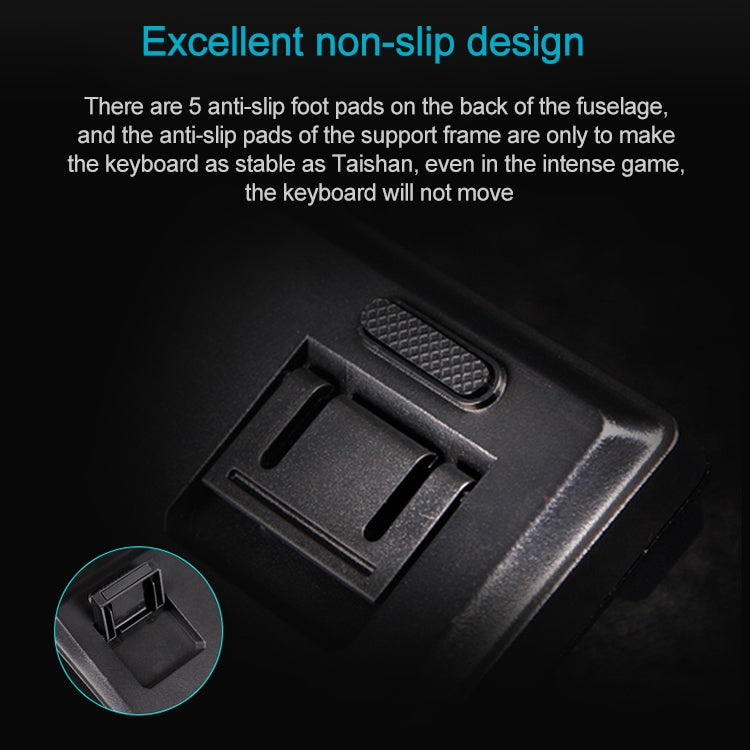 Rapoo V500 PRO Mixed Light 104 Keys Desktop Laptop Computer Game Esports Office Home Typing Wired Mechanical Keyboard(Black Shaft)
