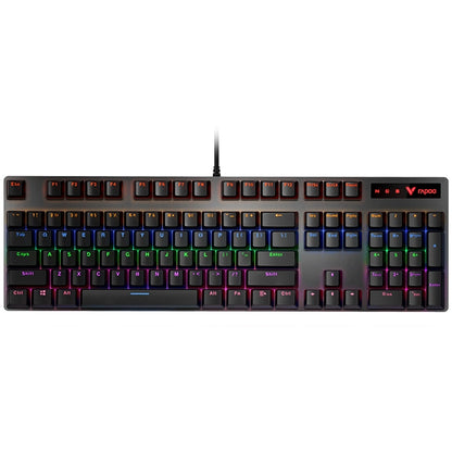 Rapoo V500 PRO Mixed Light 104 Keys Desktop Laptop Computer Game Esports Office Home Typing Wired Mechanical Keyboard(Tea Shaft) - free shipping - PMC Jewellery - Order now!