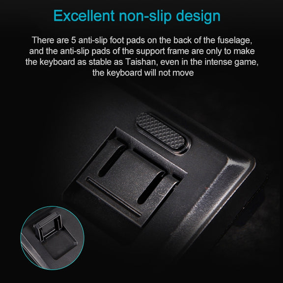Rapoo V500 PRO Mixed Light 104 Keys Desktop Laptop Computer Game Esports Office Home Typing Wired Mechanical Keyboard(Tea Shaft)