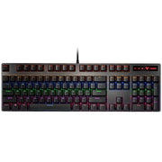 Rapoo V500 PRO Mixed Light 104 Keys Desktop Laptop Computer Game Esports Office Home Typing Wired Mechanical Keyboard(Tea Shaft)