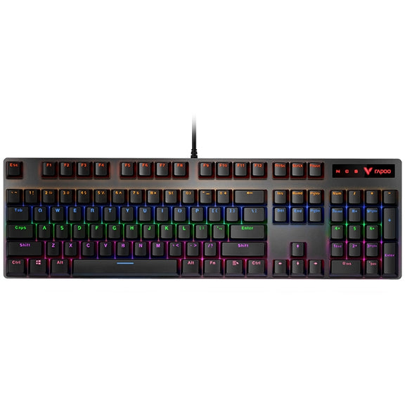 Rapoo V500 PRO Mixed Light 104 Keys Desktop Laptop Computer Game Esports Office Home Typing Wired Mechanical Keyboard(Tea Shaft)