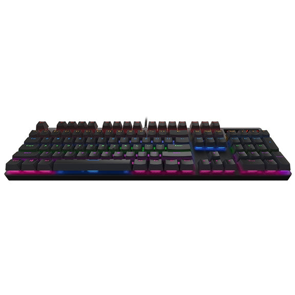 Rapoo V500 PRO Mixed Light 104 Keys Desktop Laptop Computer Game Esports Office Home Typing Wired Mechanical Keyboard(Tea Shaft)