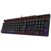 Rapoo V500 PRO Mixed Light 104 Keys Desktop Laptop Computer Game Esports Office Home Typing Wired Mechanical Keyboard(Tea Shaft)