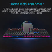 Rapoo V500 PRO Mixed Light 104 Keys Desktop Laptop Computer Game Esports Office Home Typing Wired Mechanical Keyboard(Tea Shaft)