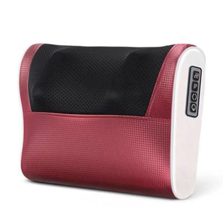 Cervical Spine Massage Pillow Neck Waist Back Multifunctional Electric Massage Cushion, Plug Type:US Plug(Red White) - free shipping - PMC TechLife - Order now!