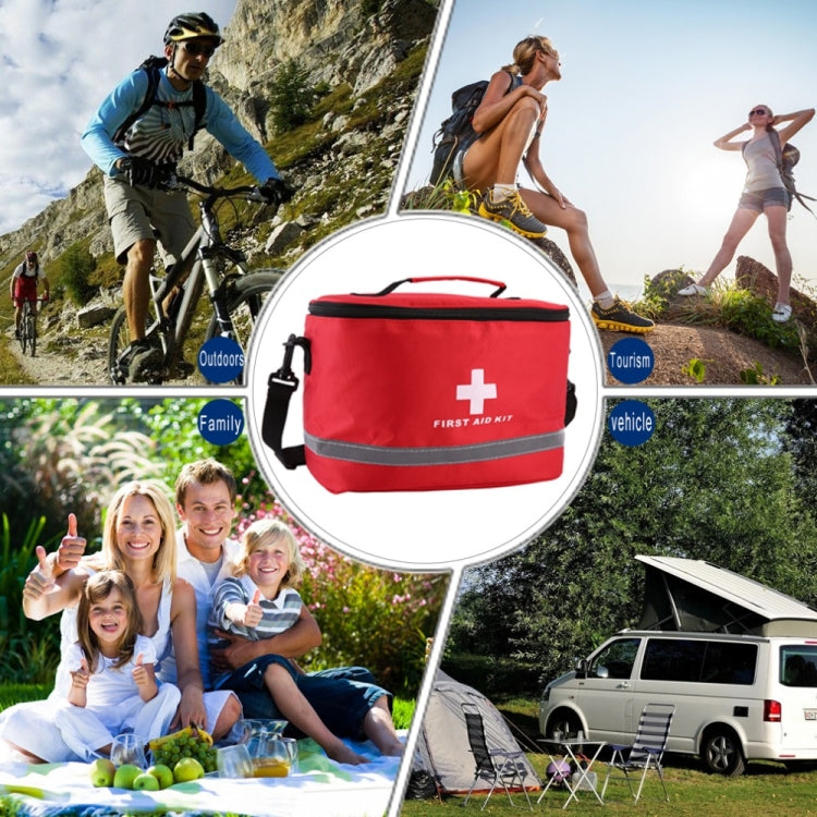 Outdoor First Aid Kit Sports Camping Bag Home Emergency Survival Package(Red)