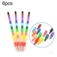 6pcs Creative Building Blocks Crayons Children 12 Colors Drawing Educational Toys - Art Supplies by PMc TechLife | Online Shopping South Africa | PMc TechLife | Buy Now Pay Later Mobicred