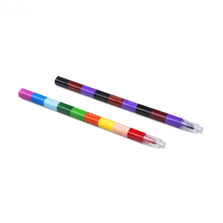 6pcs Creative Building Blocks Crayons Children 12 Colors Drawing Educational Toys