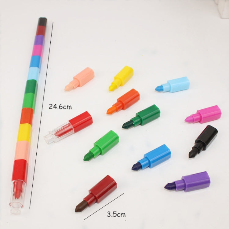 6pcs Creative Building Blocks Crayons Children 12 Colors Drawing Educational Toys - Art Supplies by PMc TechLife | Online Shopping South Africa | PMc TechLife | Buy Now Pay Later Mobicred