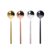 Mini Accessories Coffee Spoon Kitchen Dessertspoon Dining Round Shape Coffee  Stainless Steel Home, Size:15cm(Black)