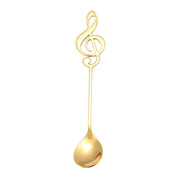 Creative Musical Note Spoon Coffee Stirring Scoop Stainless Steel Titanium Music Bar Spoon Gift Spoon(Gold)