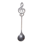 Creative Musical Note Spoon Coffee Stirring Scoop Stainless Steel Titanium Music Bar Spoon Gift Spoon(Black)