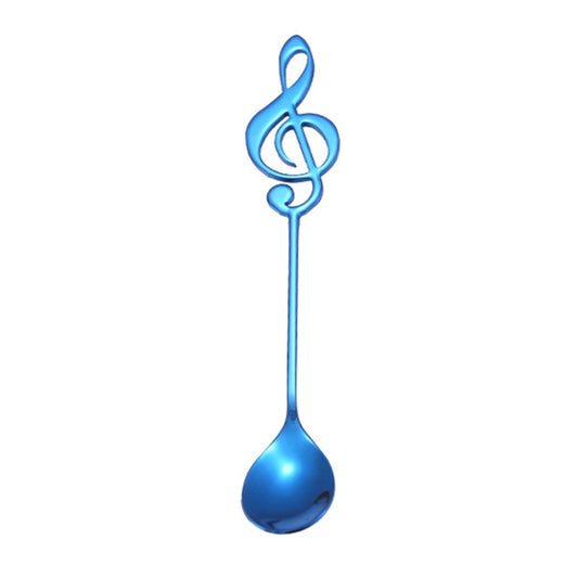Creative Musical Note Spoon Coffee Stirring Scoop Stainless Steel Titanium Music Bar Spoon Gift Spoon(Blue) - free shipping - PMC Jewellery - Order now!
