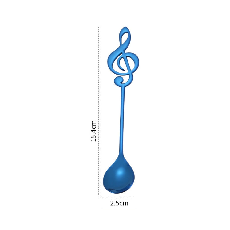 Creative Musical Note Spoon Coffee Stirring Scoop Stainless Steel Titanium Music Bar Spoon Gift Spoon(Blue) - free shipping - PMC TechLife - Order now!