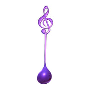 Creative Musical Note Spoon Coffee Stirring Scoop Stainless Steel Titanium Music Bar Spoon Gift Spoon(Purple)