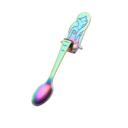 Creative Coffee Spoon Mermaid Shape Handle Spoons Flatware Drinking Tools, Color:Symphony