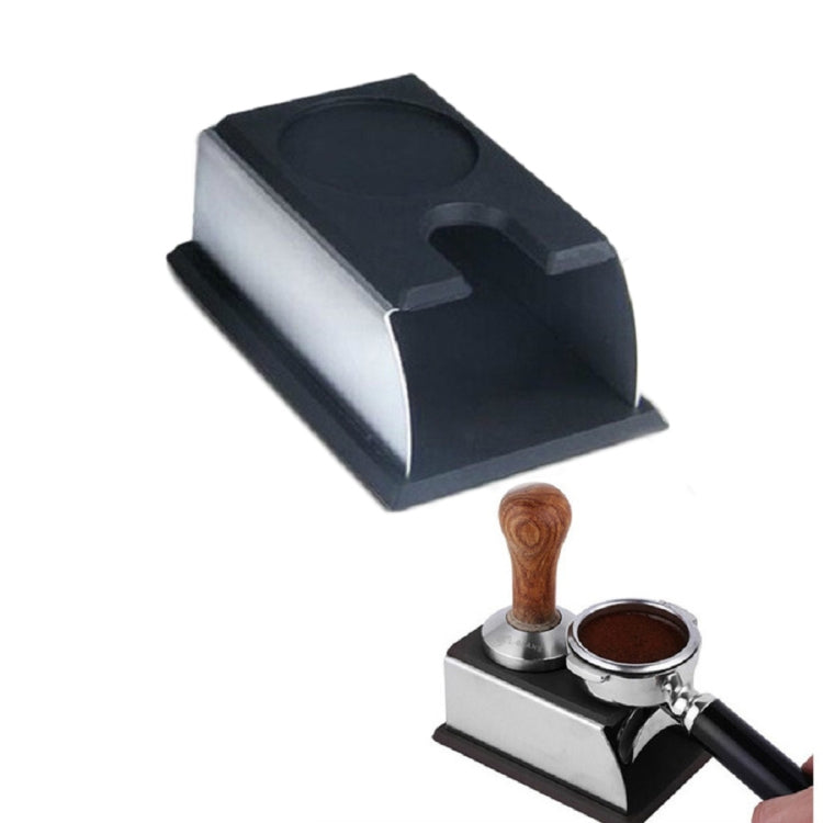 Stainless Steel Silicone Espresso Coffee Tamper Stand Barista Tool Powder Pad Hammer Pad(Black) - free shipping - PMC TechLife - Order now!