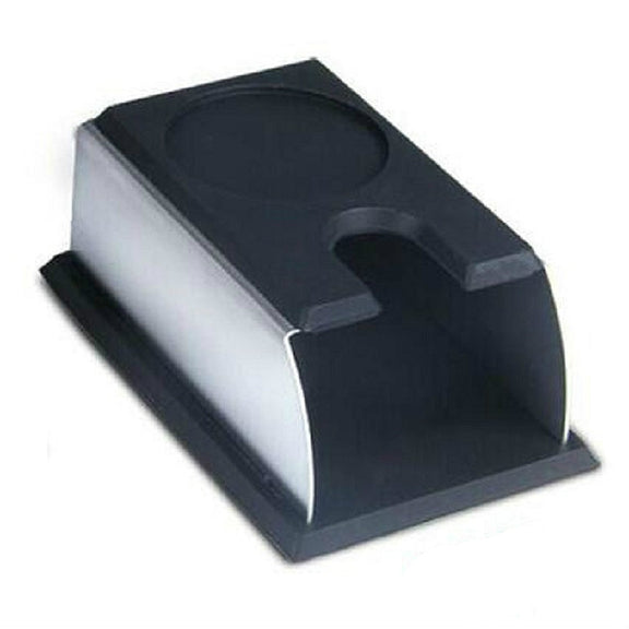 Stainless Steel Silicone Espresso Coffee Tamper Stand Barista Tool Powder Pad Hammer Pad(Black)