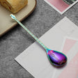 Stainless Steel Coffee Mixing Spoon Creative Musical Instrument Shape Spoon, Style:Lute, Color:Colorful - free shipping - PMC TechLife - Order now!