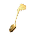 2 PCS Stainless Steel Dolphin Shape Cartoon Coffee Stirring Spoon Ice Cream Spoon Child Feeding Spoon(Gold) - free shipping - PMC TechLife - Order now!