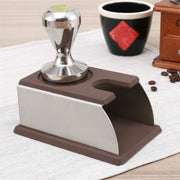 Stainless Steel Solid Wood Handle Integrated Coffee Powder, Specification:57.5mm, Color:Aluminum Integration