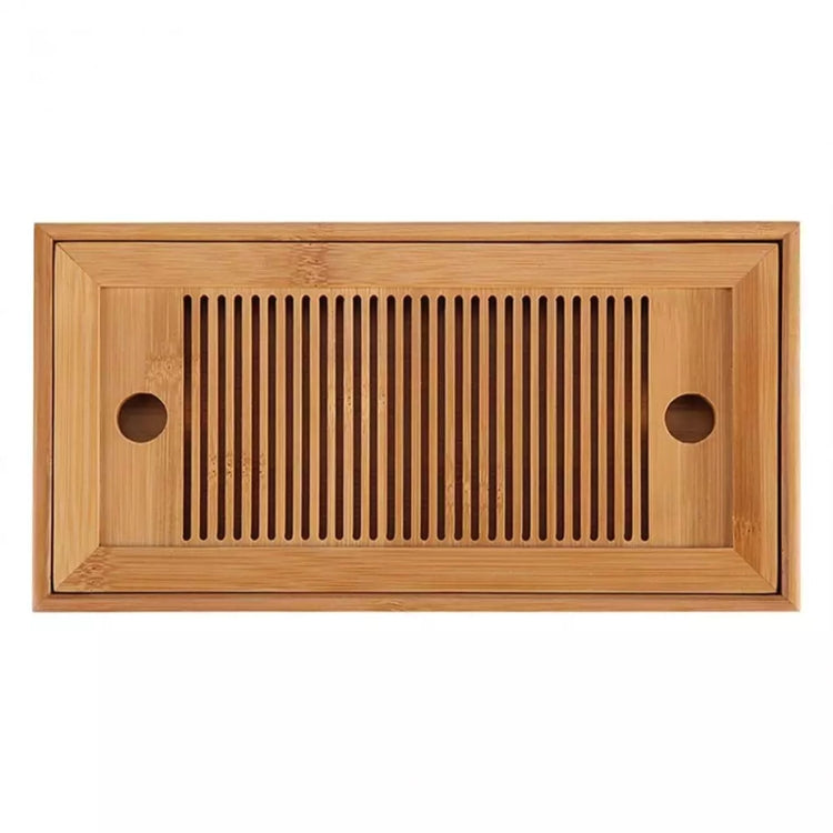 Bamboo Tea Trays Kung Fu Tea Accessories Tea Tray Table With Drain Rack(primary color) - Tea Trays by PMC Jewellery | Online Shopping South Africa | PMC Jewellery | Buy Now Pay Later Mobicred