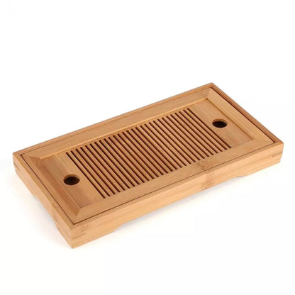 Bamboo Tea Trays Kung Fu Tea Accessories Tea Tray Table With Drain Rack(primary color) - Tea Trays by PMC Jewellery | Online Shopping South Africa | PMC Jewellery | Buy Now Pay Later Mobicred