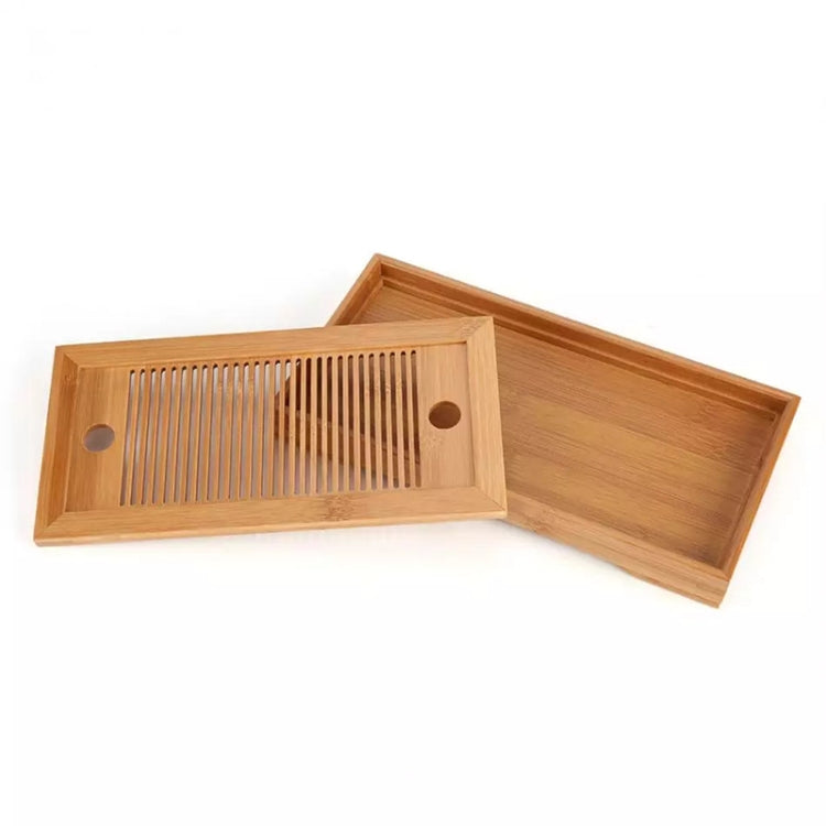 Bamboo Tea Trays Kung Fu Tea Accessories Tea Tray Table With Drain Rack(primary color) - Tea Trays by PMC Jewellery | Online Shopping South Africa | PMC Jewellery | Buy Now Pay Later Mobicred
