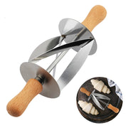 Croissant Tool Roller Stainless Steel Croissant Cutlery Croissant Knife(Silver)