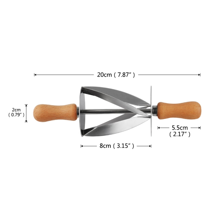 Croissant Tool Roller Stainless Steel Croissant Cutlery Croissant Knife(Silver) - free shipping - PMC TechLife - Order now!