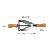 Croissant Tool Roller Stainless Steel Croissant Cutlery Croissant Knife(Silver)