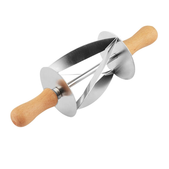 Croissant Tool Roller Stainless Steel Croissant Cutlery Croissant Knife(Silver)