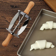 Croissant Tool Roller Stainless Steel Croissant Cutlery Croissant Knife(Silver)