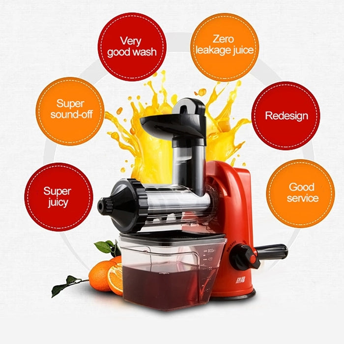 Multifunction Home Manual Juicer Apple Orange Wheatgrass Portable DIY Juicer(Red) - free shipping - PMC TechLife - Order now!
