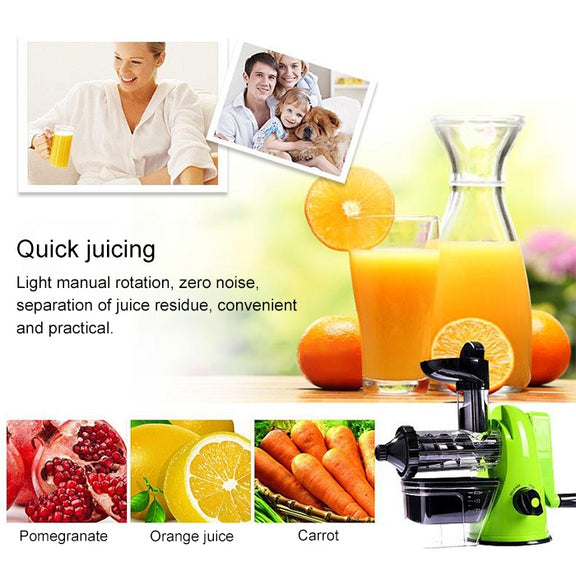 Multifunction Home Manual Juicer Apple Orange Wheatgrass Portable DIY Juicer(Red)