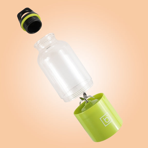 Mini Portable Electric Juicer Cup USB Rechargeable Juicer Fruit Juice Extractor(Green)
